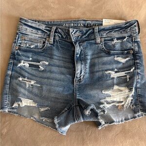 American Eagle Outfitters Ripped Blue Jean Shorts